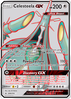 Celesteela GX 208/214 SM Unbroken Bonds Full Art Pokemon Card NEAR MINT TCG - Image 1