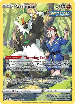 Passimian TG08/TG30 SWSH Silver Tempest Trainer Gallery Pokemon Card NM - Image 1