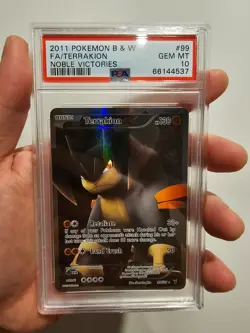 PSA 10 Terrakion Full Art 99 BW Noble Victories Pokemon Card 2011 - Image 3