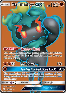 Marshadow GX 137/147 SM Burning Shadows Ultra Rare Full Art Holo Pokemon Card M - Image 1