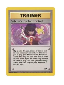 Sabrina's Psychic Control 121/132 Gym Challenge Unlimited Pokemon Card NM - Image 1