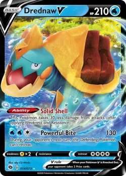 Drednaw V 014/073 SWSH Champion's Path Holo Ultra Rare Pokemon Card MINT TCG - Image 1