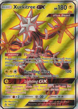 Xurkitree GX 142/156 SM Ultra Prism Ultra Rare Full Art Pokemon Card NEAR MINT - Image 1