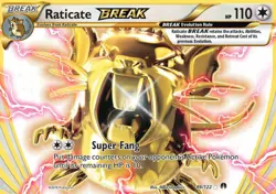 Raticate Break 89/122 XY Breakpoint Ultra Rare Holo Pokemon Card NEAR MINT - Image 1