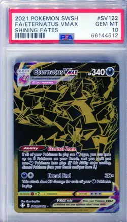 PSA 10 Eternatus VMAX SV122 Full Art SWSH Shining Fates Pokemon Card 2021 - Image 1