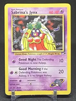 Sabrina’s Jynx Gym Heroes Set 59/132 Uncommon Pokemon Card - Image 1