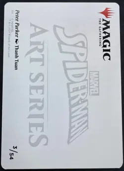 Magic The Gathering MTG Spider-Man Art Series Peter Parker 3/54 Gold Stamp - Image 2
