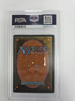1995 Magic Gathering Erhnam Djinn Chronicles PSA 9 (OC) Off Center - Image 2