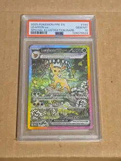 2025 Pokemon Pre En Special Illustration Rare: #144 Leafeon Ex PSA 10 GEM MINT - Image 1