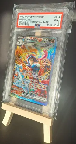 Pokemon Quajustu EX Deutsch 214/167 Maskerade im Zwielicht SIR PSA 9 *Mint* - Image 1