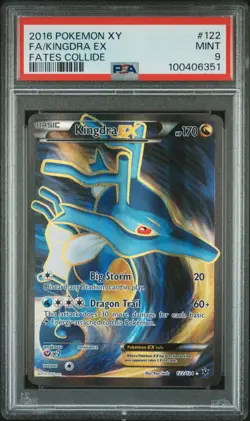 PSA 9 KINGDRA EX 2016 POKEMON XY FATES COLLIDE 122 FULL ART - Image 1