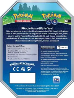 Pokemon Go Tin Snorlax Sword & Shield Pokemon TCG FACTORY SEALED BRAND NEW - Image 5