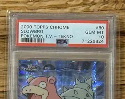 2000 Pokemon Topps Chrome Series 2 TEKNO Slowbro PSA 10 Gem Mint #80 Refractor - Image 2