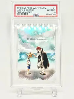 PSA 10 One Piece Wafers Card Monkey D. Luffy Shanks Our Memories from Japanese - Image 1