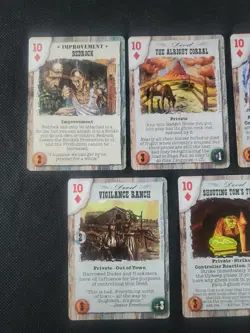 Deadlands Doomtown Boot Hill CCG Card Game Card Lot 10 Ten's Diamond's Mixed - Image 2