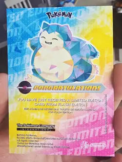 Snorlax Cracked Ice Holo Blue Pokedex Card Limited Edition Flash Box Hit - Image 3