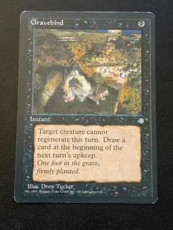 MTG Magic the Gathering Ice Age - Gravebind MP - Image 1