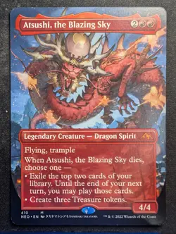 Atsushi, the Blazing Sky - Borderless - Kamigawa: Neon Dynasty (MTG) - Image 1