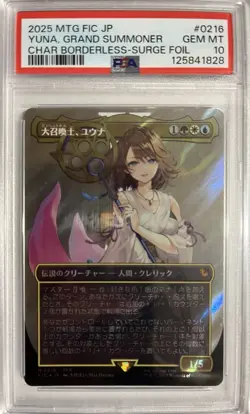 PSA 10 Magic the Gathering MTG Yuna, Grand Summoner Surge Foil 216 Final Fantasy - Image 1