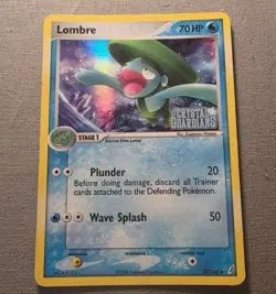 Pokemon Lombre 37/100 Reverse Holo Ex Crystal Guardians Stamped Free Shipping - Image 1