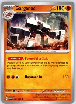 Garganacl 084/132 Near Mint ME01: Mega Evolution Pokemon Shipnow - Image 1