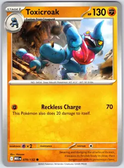 Toxicroak 079/132 Near Mint ME01: Mega Evolution Pokemon Shipnow - Image 1