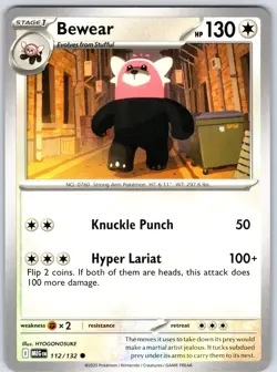 Bewear 112/132 Near Mint ME01: Mega Evolution Pokemon Shipnow - Image 1