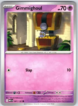 Gimmighoul 067/132 Near Mint ME01: Mega Evolution Pokemon Shipnow - Image 1