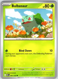 Bulbasaur 001/132 Near Mint ME01: Mega Evolution Pokemon Shipnow - Image 1