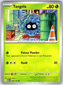 Tangela 006/132 Near Mint ME01: Mega Evolution Pokemon Shipnow - Image 1