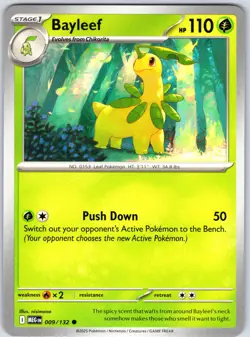 Bayleef 009/132 Near Mint ME01: Mega Evolution Pokemon Shipnow - Image 1