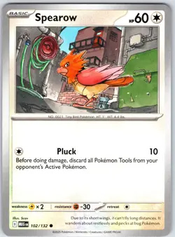Spearow 102/132 Near Mint ME01: Mega Evolution Pokemon Shipnow - Image 1