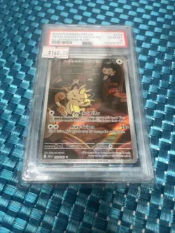 Pokemon DRI EN Team Rockets Meowth Illustration Rare #203 GEM MT 10 120297671 - Image 1