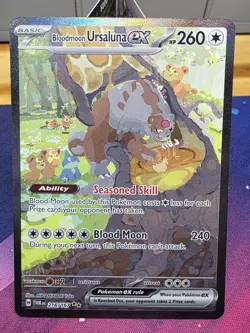 Pokemon TCG Bloodmoon Ursaluna EX Twilight Masquerade Card 216/167 - Image 1