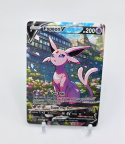 Custom HOLO Espeon Card Espeon V Card READ DESCRIPTION BELOW - Image 1
