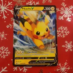 Pikachu V SWSH285 Basic Black Star Promo Crown Zenith Pokemon TCG 2023 Card - Image 1