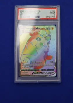 2020 Pokemon Morpeko VMax Card #204/202 From Sword and Shield Base PSA Graded 9 - Image 1