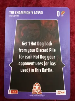 BO JACKSON BATTLE ARENA CARD ~ "THE CHAMPION'S LASSO ~ 0 COST ~ #PL-74 - Image 1