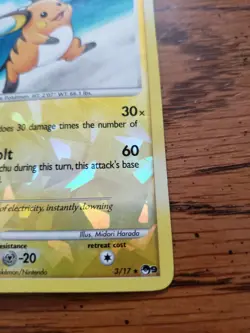 Raichu LV.39 3/17 Reverse Holo Rare LP Pokemon Card - Image 3