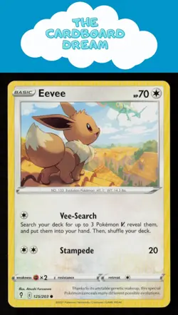 Eevee SWSH07: Evolving Skies #125/203 Common Pokemon Card - Image 1