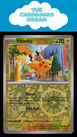 Pikachu SV02: Paldea Evolved #062/193 Reverse Holo Common Pokemon Card - Image 1