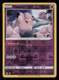 Clefairy SWSH11: Lost Origin #062/196 Reverse Holo Common Pokemon Card - Image 1