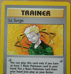 Lt. Surge 101/132 Rare Non-Holo Gym Heroes Set Pokemon Trainer NM/LP - Image 2