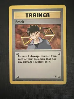 Brock Gym Heroes Trainer Non Holo Rare, Vintage Pokemon TCG Card 98/132 MP - Image 1