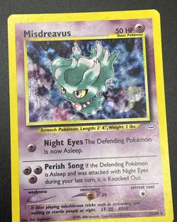 Pokemon Card - Misdreavus - 11/64 (Neo Revelation) - Holo - Image 2