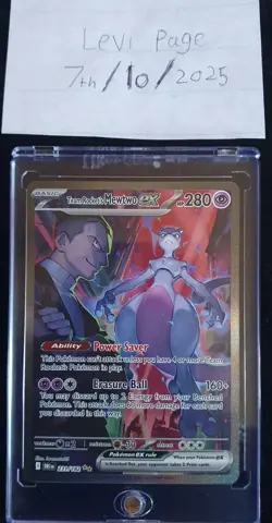 Team Rocket's Mewtwo EX 231/182 Destined Rivals Pokemon SIR Pokemon TCG - Image 3