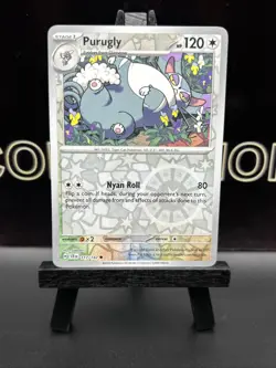 117/142 PURUGLY REVERSE HOLO STELLAR CROWN POKEMON CARD - Image 2