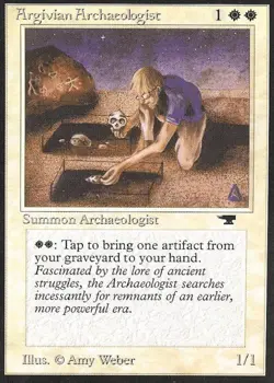 MTG English Argivian Archaeologist Medium Play Normal Antiquities - Image 1