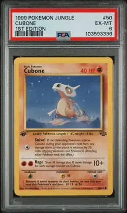 1999 CUBONE 1st Jungle Edition PSA 6 Pokemon Card Game Free shipping WOTC - Image 1
