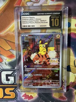 2023 POKEMON SCARLET & VIOLET PROMOS DETECTIVE PIKACHU 050 CGC 10 PRISTINE - Image 1